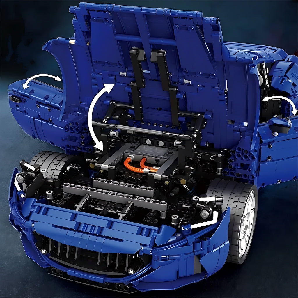 5480PCS 1:8 Technical Sports Car Building Block Model – MOC Assembly Set for Display