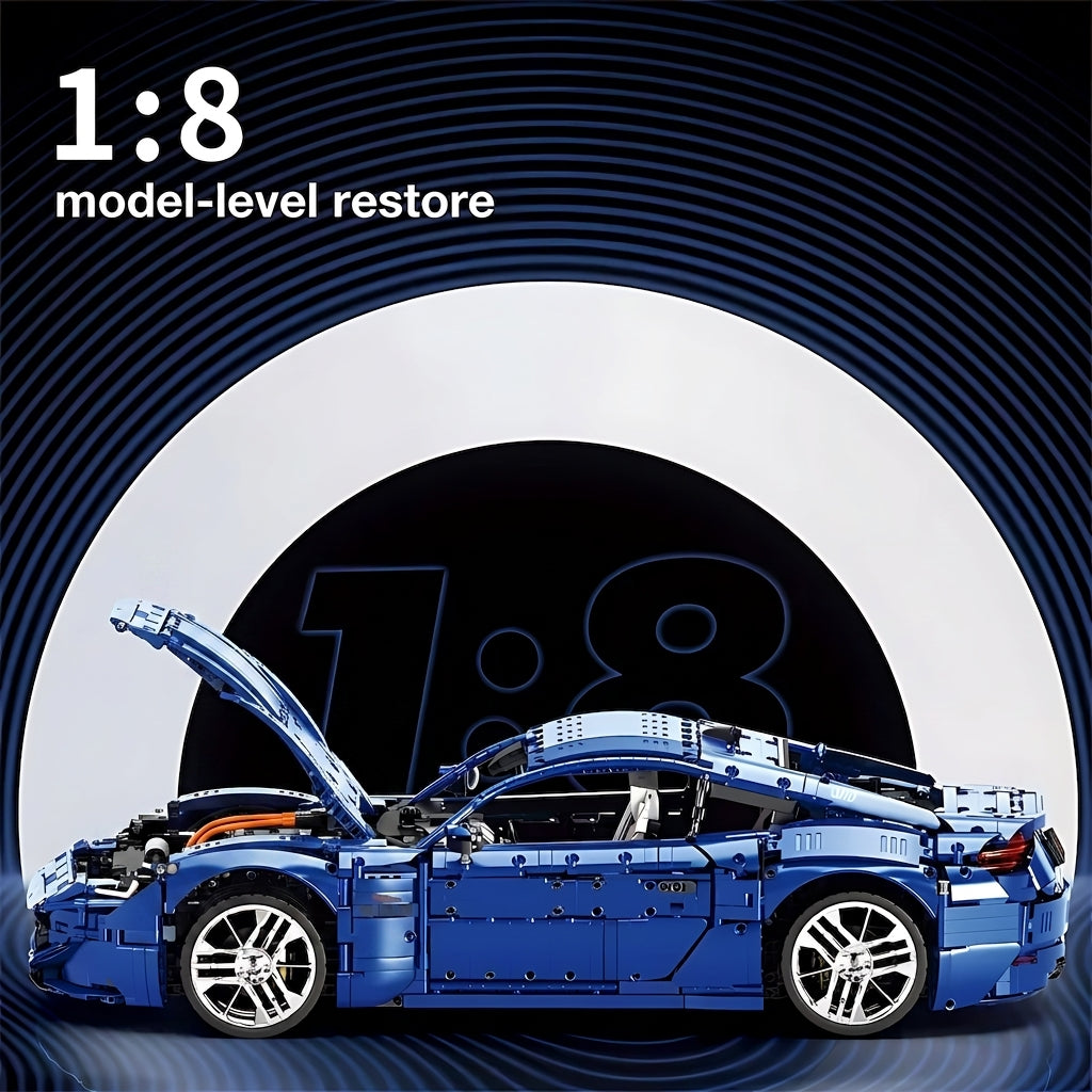 5480PCS 1:8 Technical Sports Car Building Block Model – MOC Assembly Set for Display