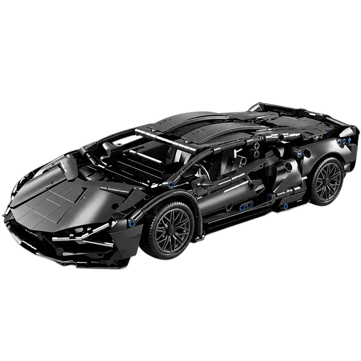1:14 Black Sports Car Building Blocks Set 1000PCS+, Suitable for 14+, Educational Assembled Model, Home Decoration & Gift