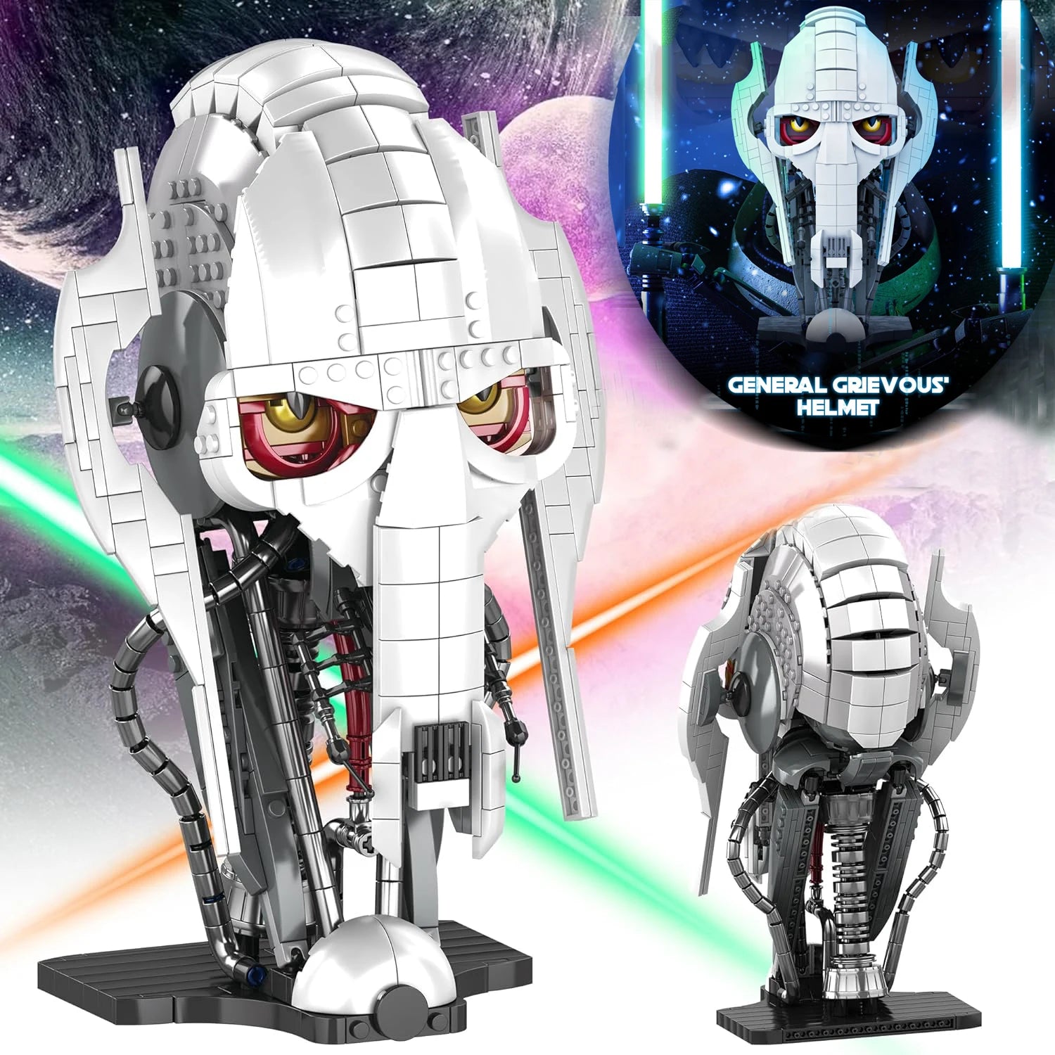 788PCS Mechanical Warrior Helmet Building Blocks – Collectible Display Model
