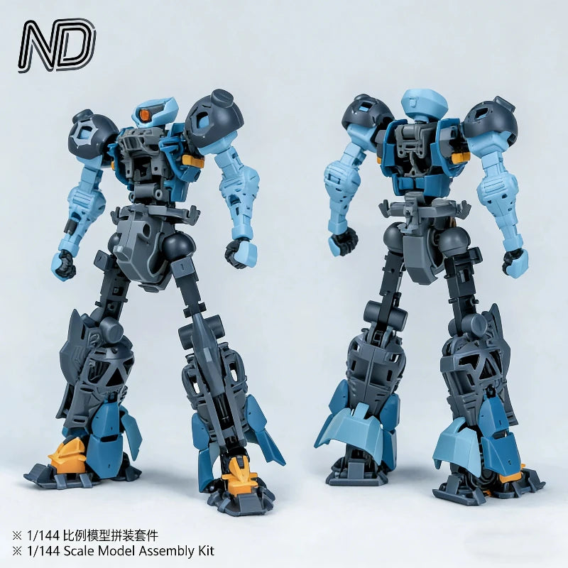 1/144 Scale Blue Combat Mecha Assembly Model Kit Action Figure with Water Decals