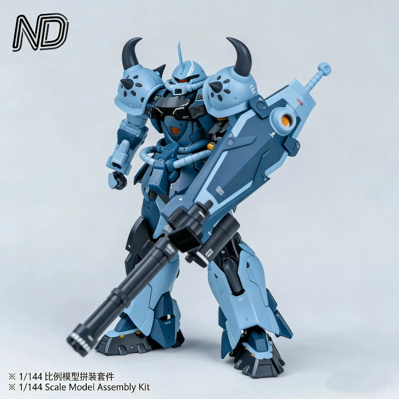 1/144 Scale Blue Combat Mecha Assembly Model Kit Action Figure with Water Decals