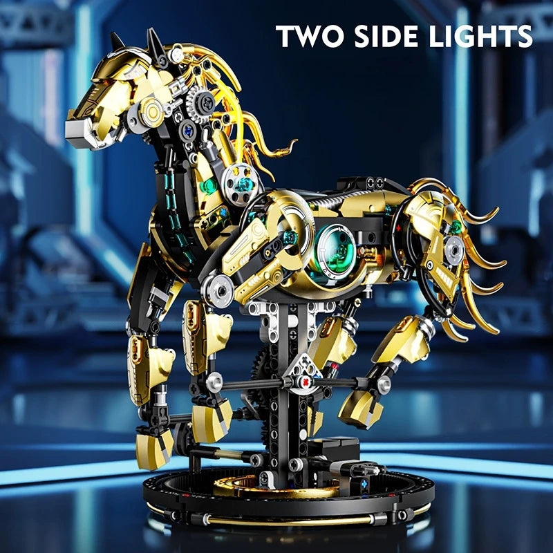 Mechanical Horse Building Set – 1,055-Piece STEM Animal Model for Play & Display