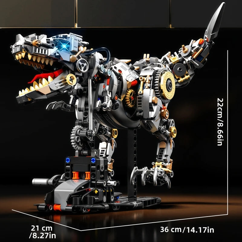 Build Your Own Motorized T-Rex – Dinosaur Building Kit with Moving Parts