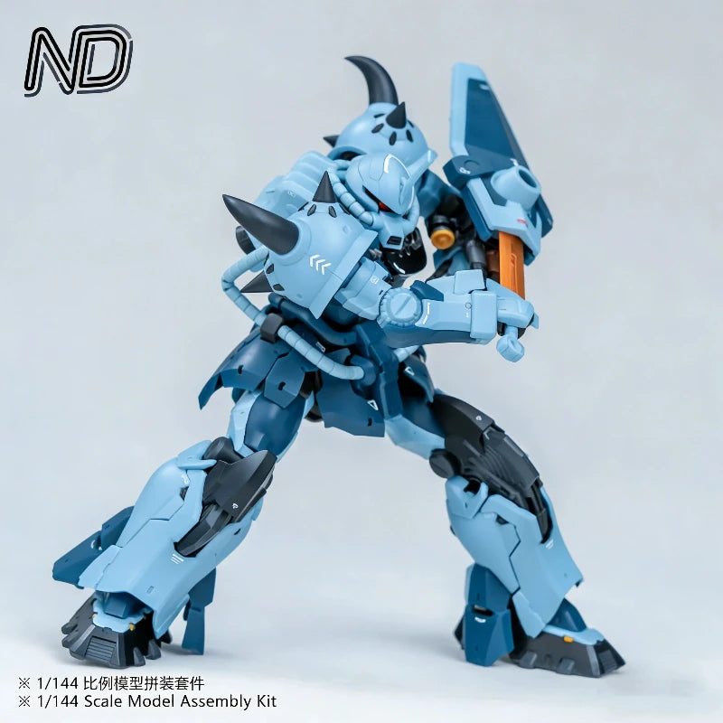 1/144 Scale Blue Combat Mecha Assembly Model Kit Action Figure with Water Decals