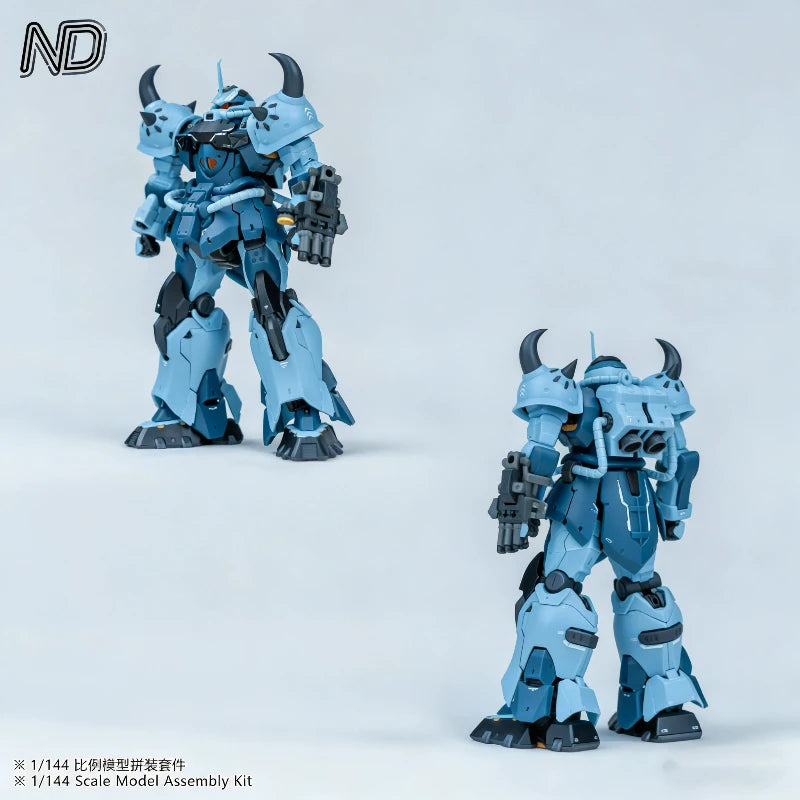1/144 Scale Blue Combat Mecha Assembly Model Kit Action Figure with Water Decals