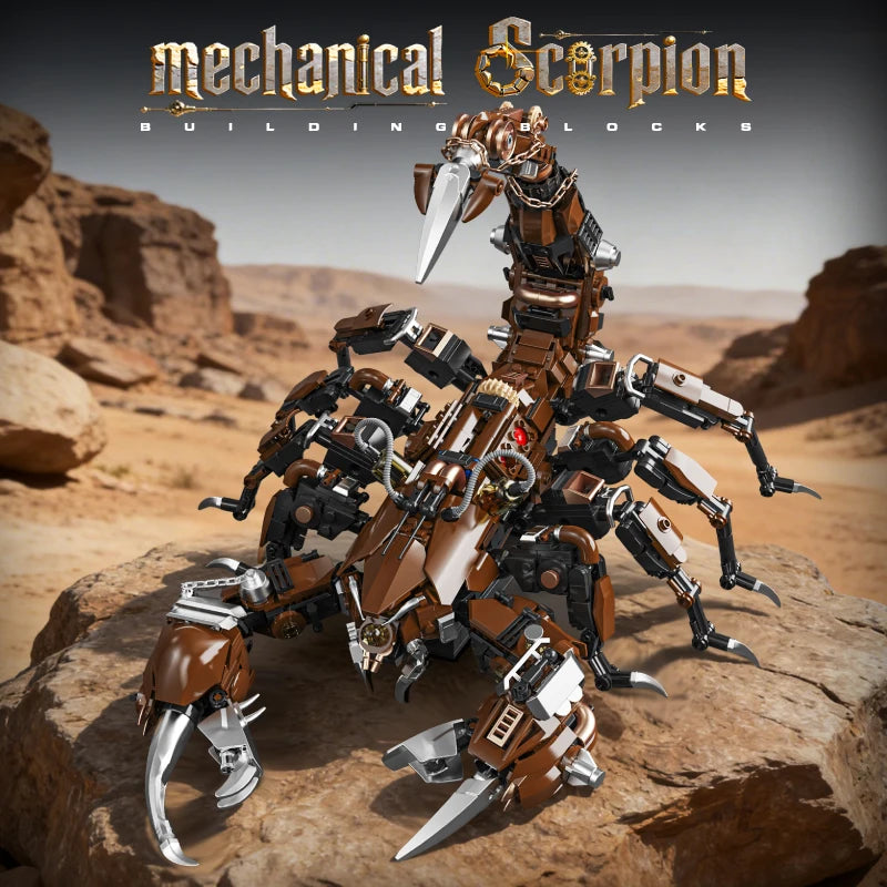 Build Your Own Mechanical Scorpion – 1,074-Piece Cyberpunk Building Set