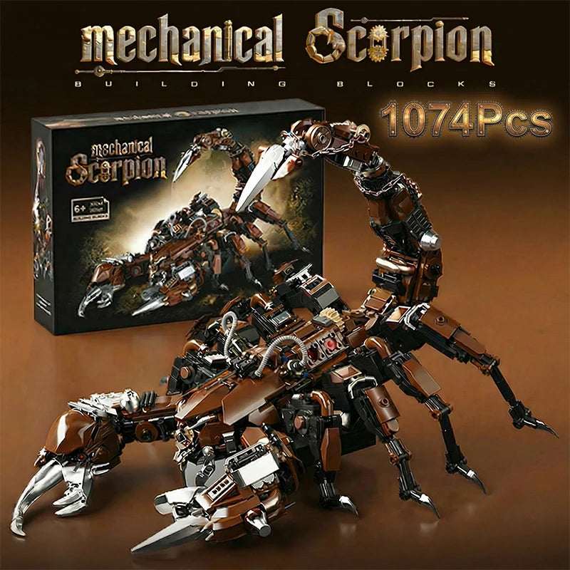 Build Your Own Mechanical Scorpion – 1,074-Piece Cyberpunk Building Set