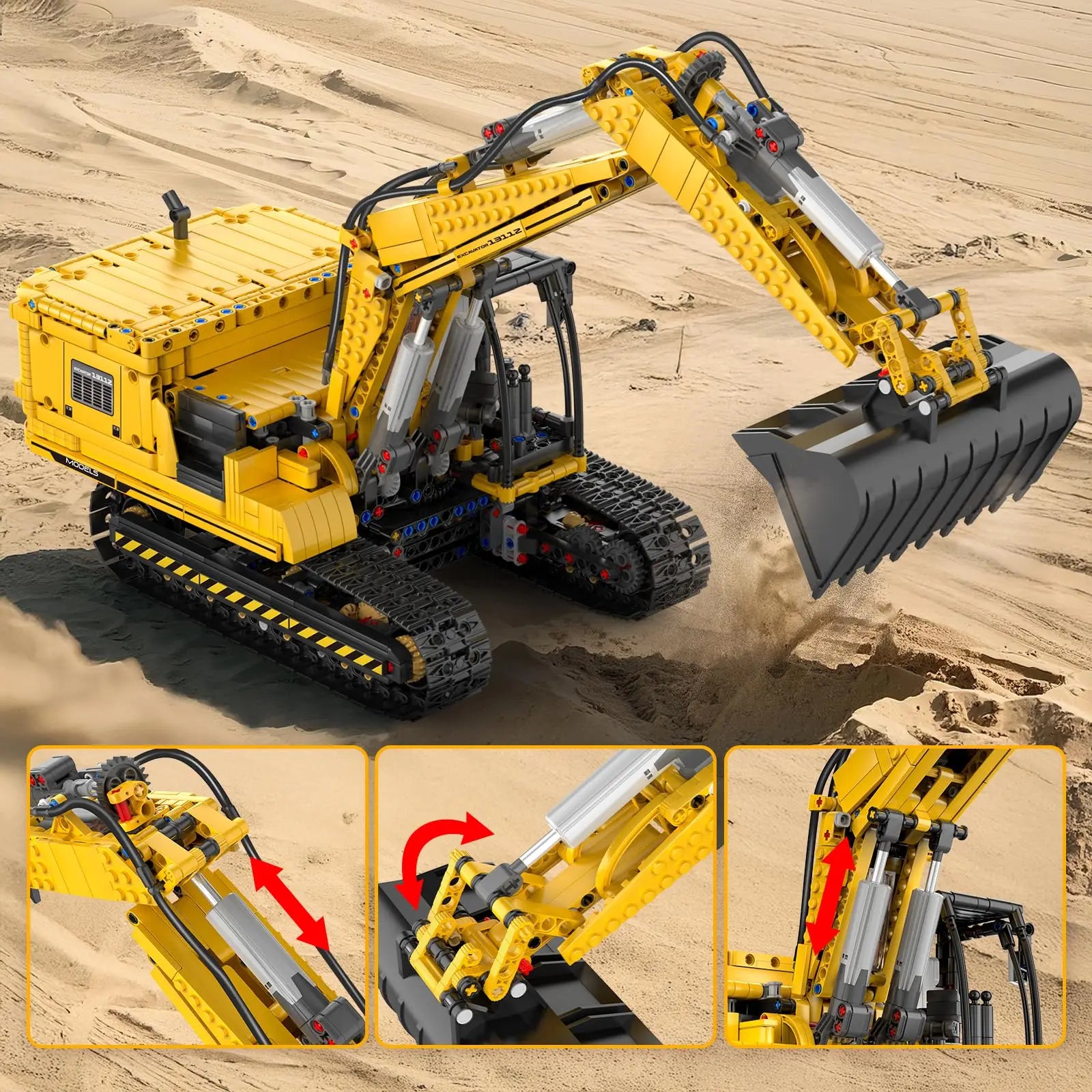 Motorized Excavator Building Blocks – APP Remote Control Model – DreamBrix