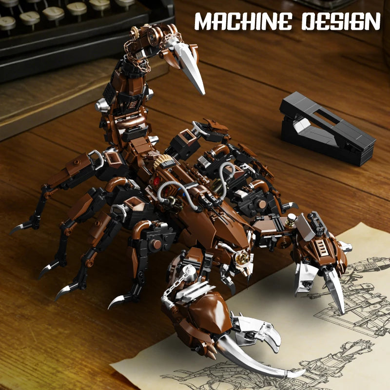 Build Your Own Mechanical Scorpion – 1,074-Piece Cyberpunk Building Set