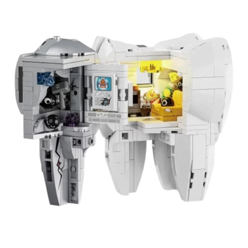 Mechanical Tooth Building Block Model with LED – Educational DIY Assembly Set for Kids