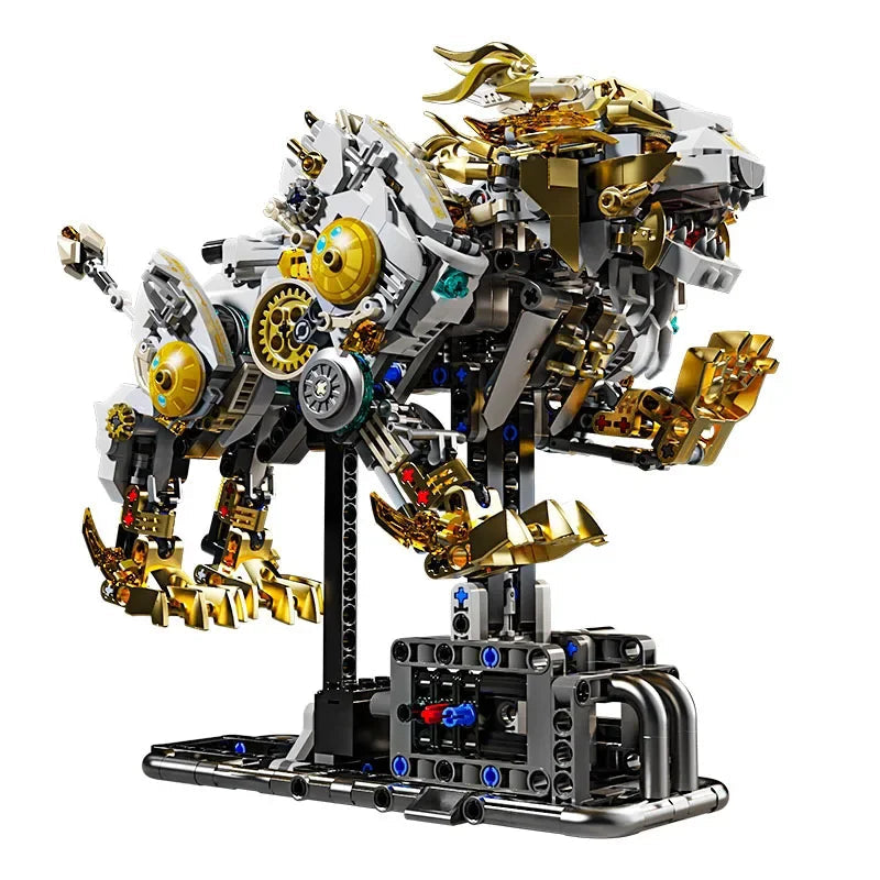 Mechanical Lion Building Blocks – Movable Parts DIY Model Kit