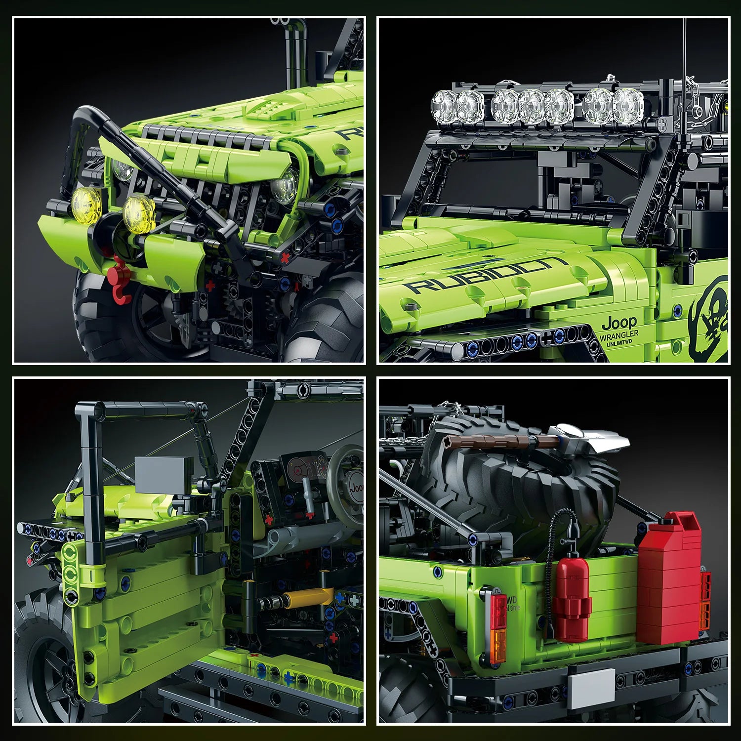 2357PCS 1:8 MOC Technical Heavy Duty Off-Road Racing Trucks Car Building Blocks 4x4 DIY Assembly Vehicle STEM Toy Gift