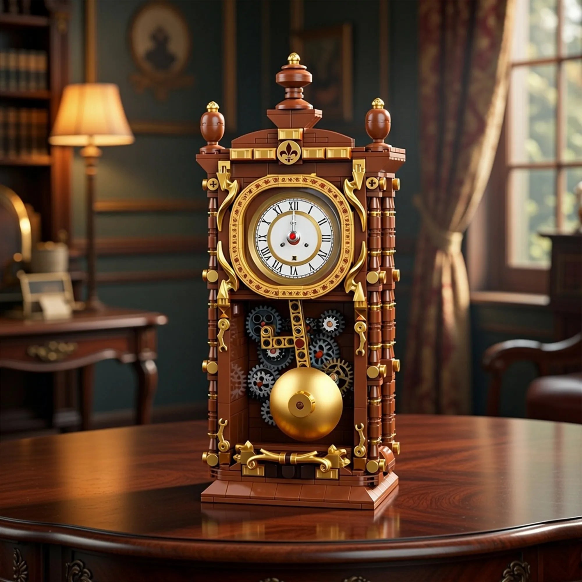 Swinging Retro Pendulum Clock – 751PCS Building Blocks model 030