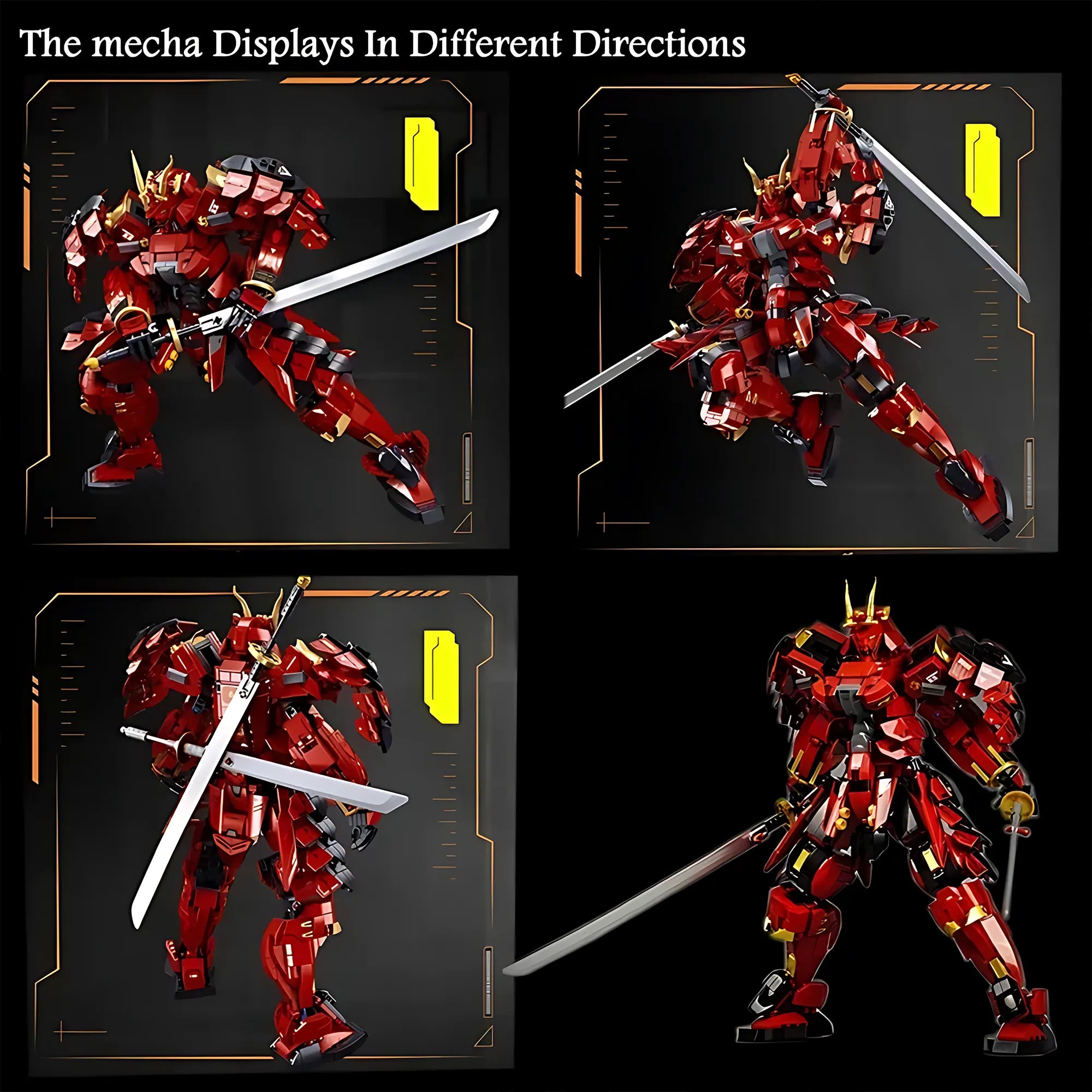 923PCS Flame War Warrior Mecha Building Blocks Mech Figure Model Bricks Desktop Decoration Display DIY Toy For Boys Gifts