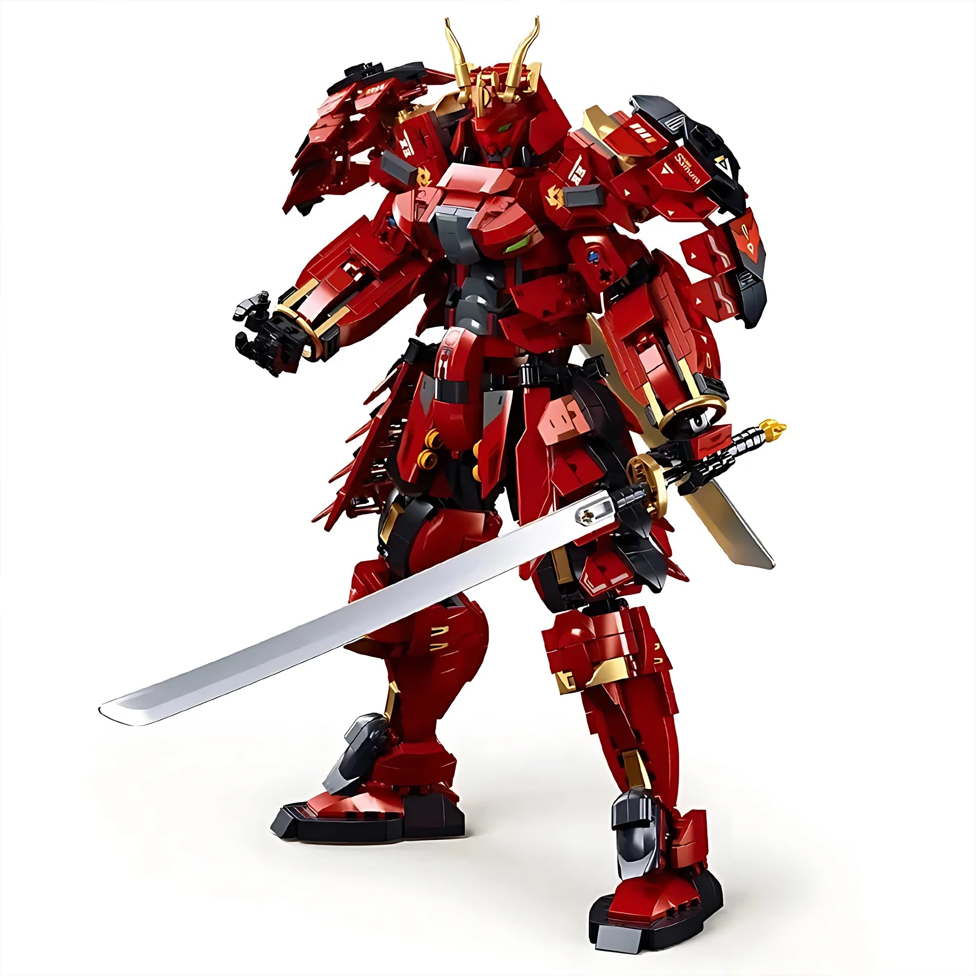 923PCS Flame War Warrior Mecha Building Blocks Mech Figure Model Bricks Desktop Decoration Display DIY Toy For Boys Gifts