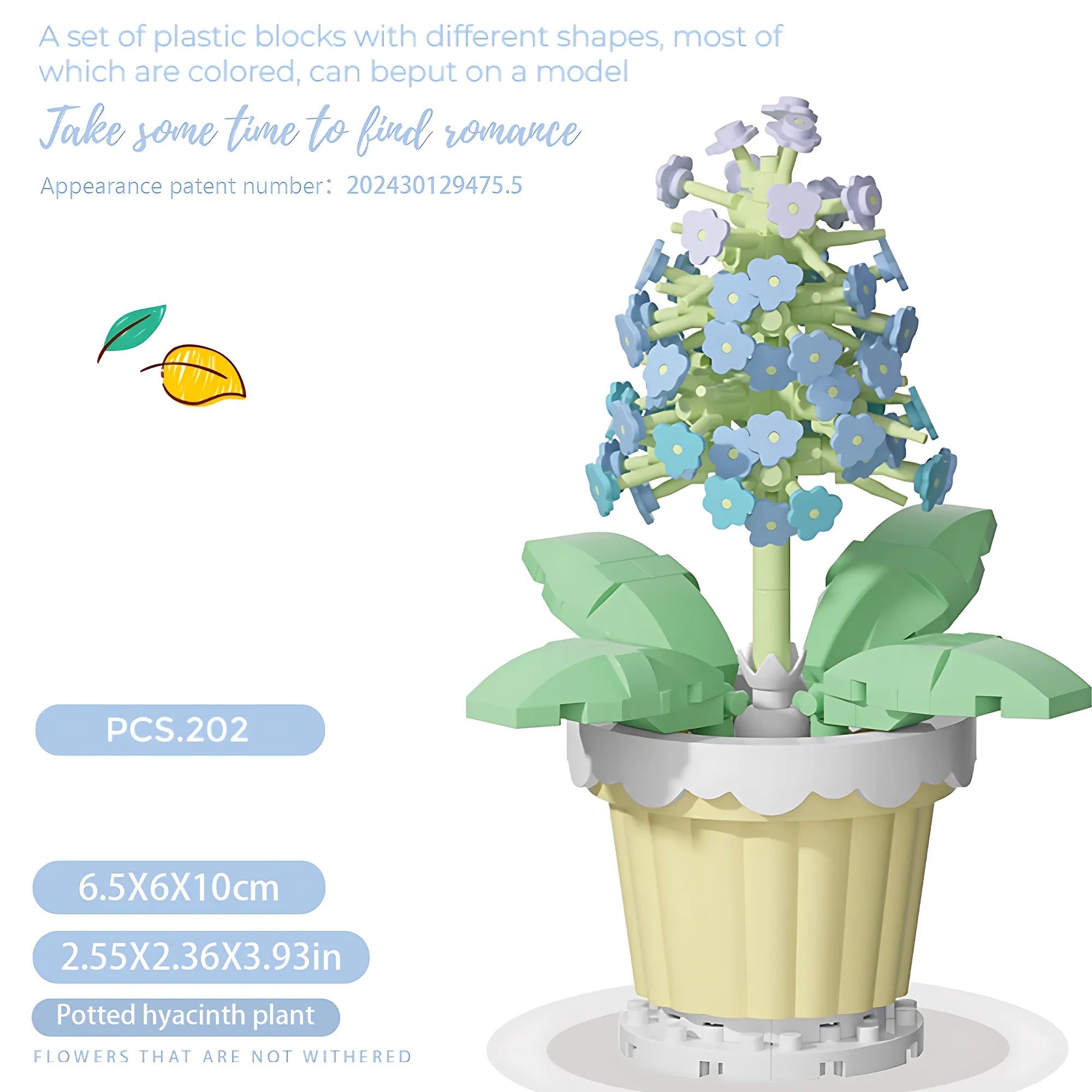 Mini Building Block Potted Flower – Micro Plant Assembly Toy Gift Model 050