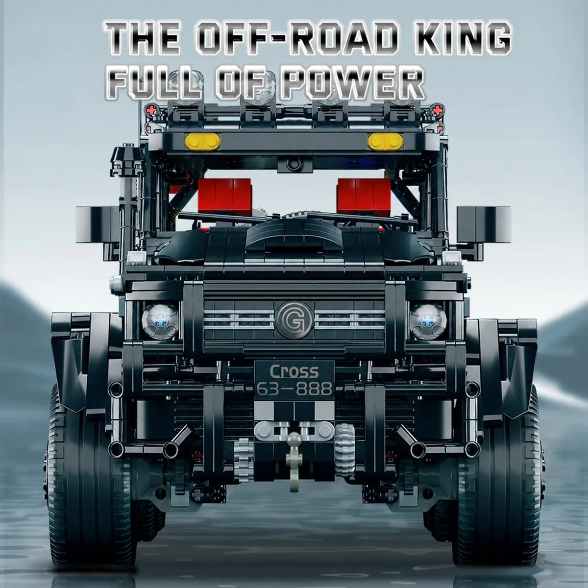3224pcs 6x6 Black Off-Road Truck Building Blocks Set 1:8 Pickup Truck Car Construction Kit DIY Bricks Toy Gift for Adults Teen