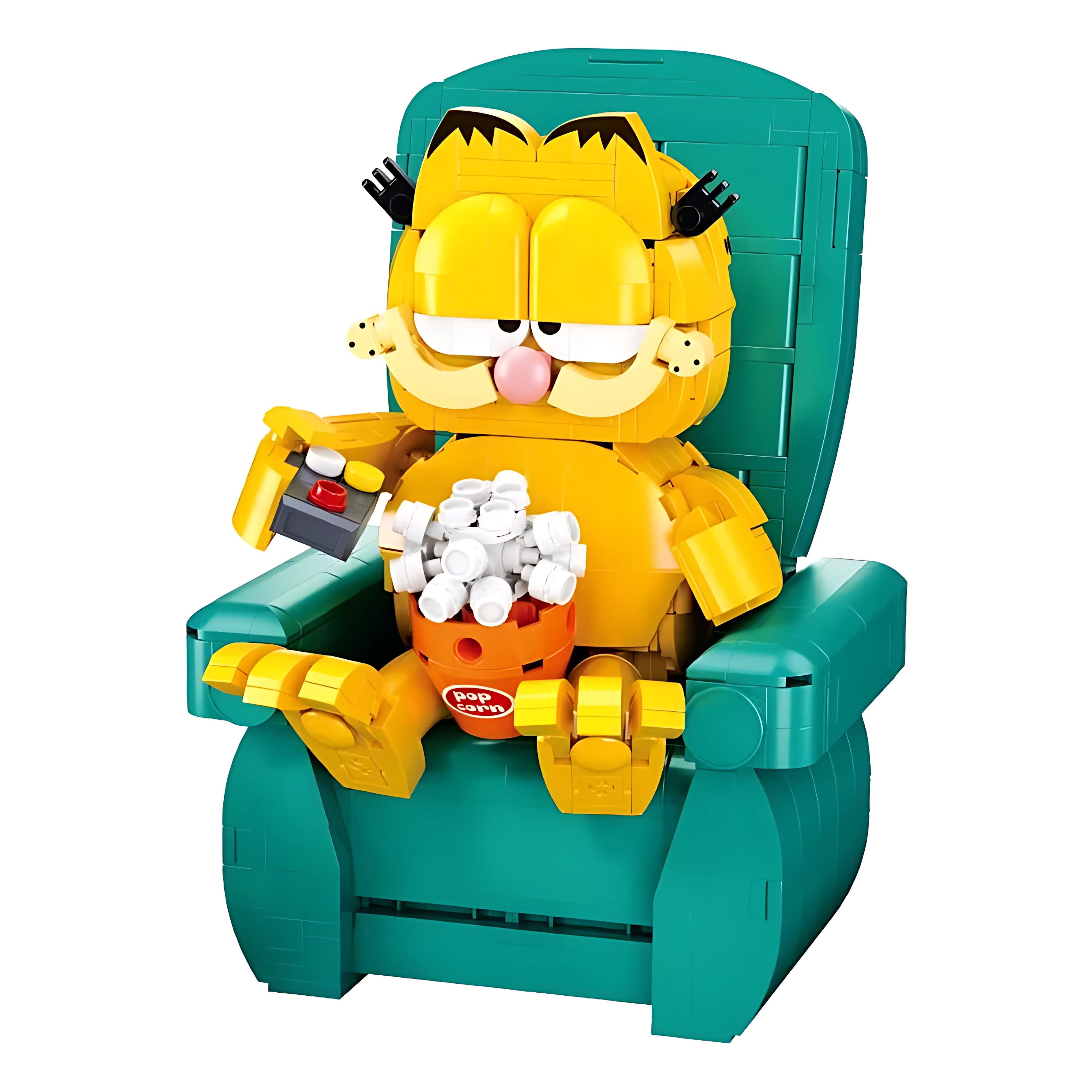 Cute Cat Sofa Building Blocks – Cartoon-Style Sitting Figure for Desk Decor